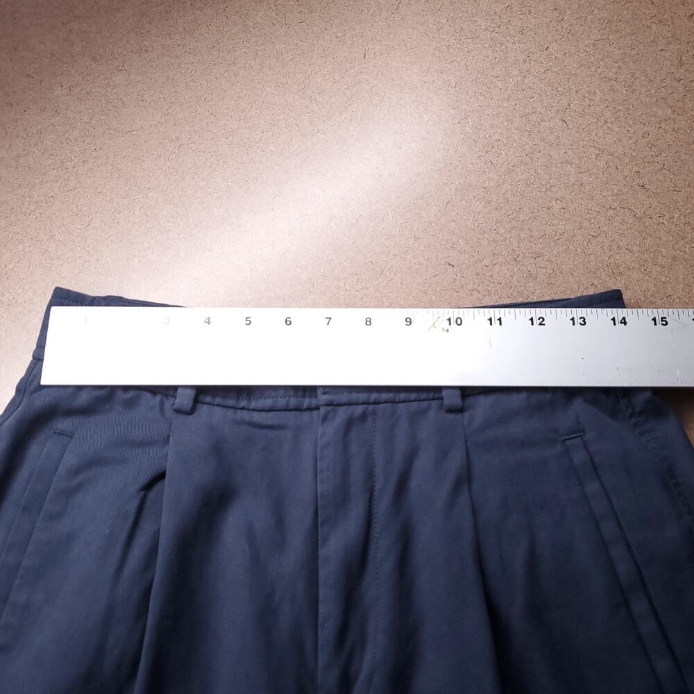 Everlane Pleated Wide Leg Pants Women 4S Navy High Rise Tencel Minimalist Preppy - Picture 3 of 9